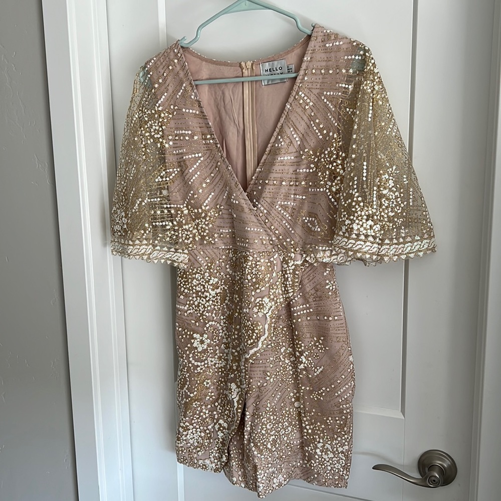 Small Hello Molly Evening Sun Dress - Champagne